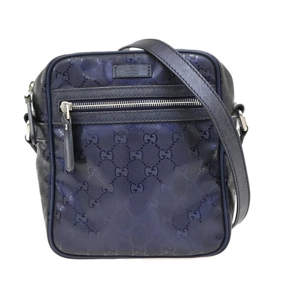 GUCCI Imprime GG Pattern Crossbody Shoulder Bag PVC Leather Purple